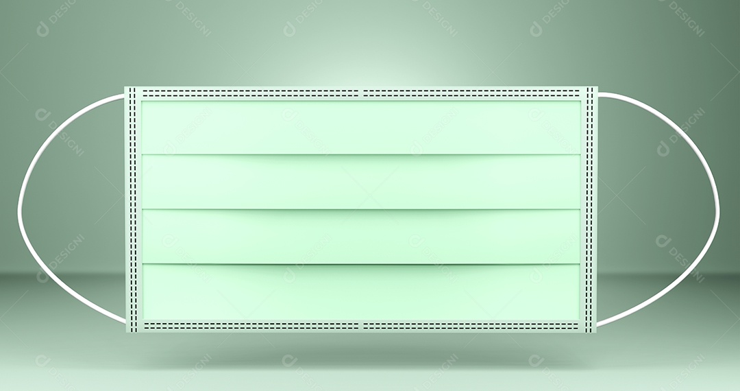 renderização 3D. Respirando máscara respiratória médica ou máscara cirúrgica