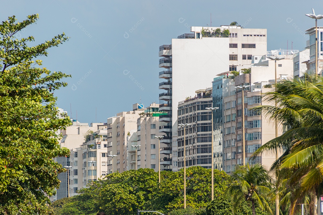 Edifícios do bairro de Copacabana no Rio de Janeiro Brasil.