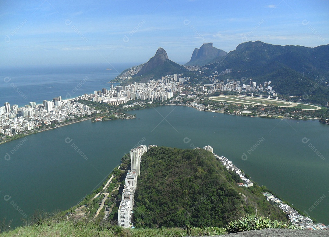 vista da colina de cabras no Rio de Janeiro, Brasil.