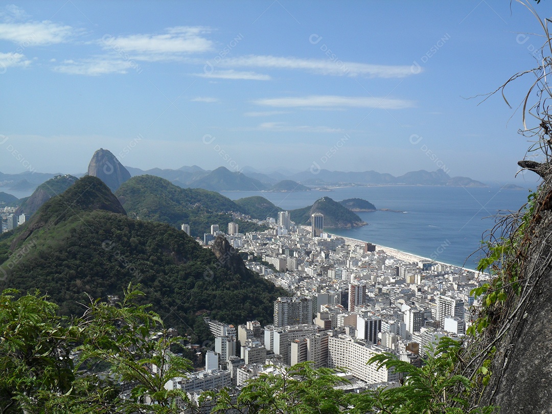 vista da colina de cabras no Rio de Janeiro, Brasil.