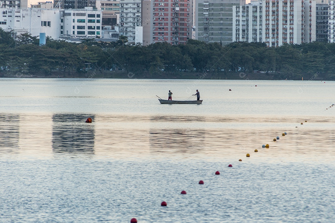 Vista da Lagoa Rodrigo de Freitas no Rio de Janeiro.