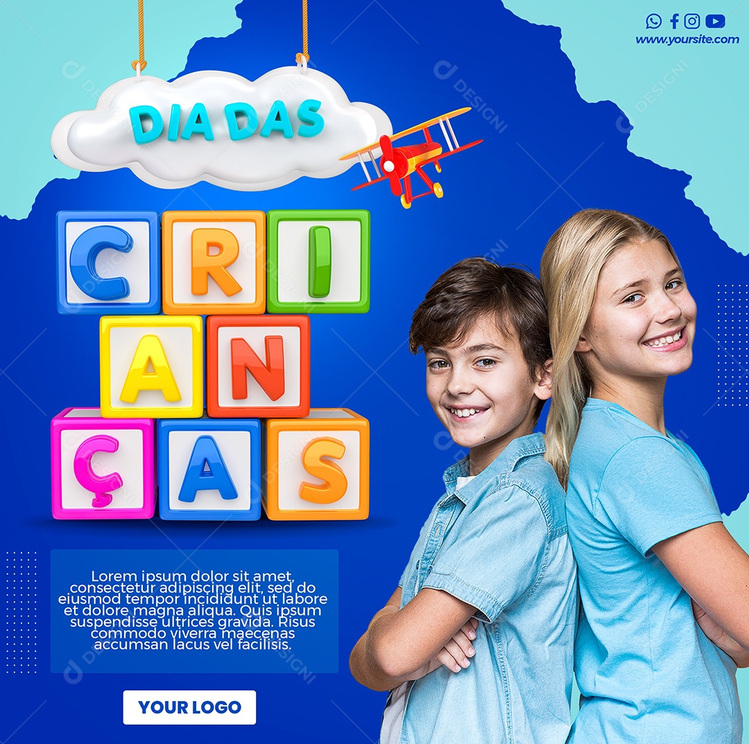 Dia Das Crianças 12 de Outubro Social Media PSD Editável