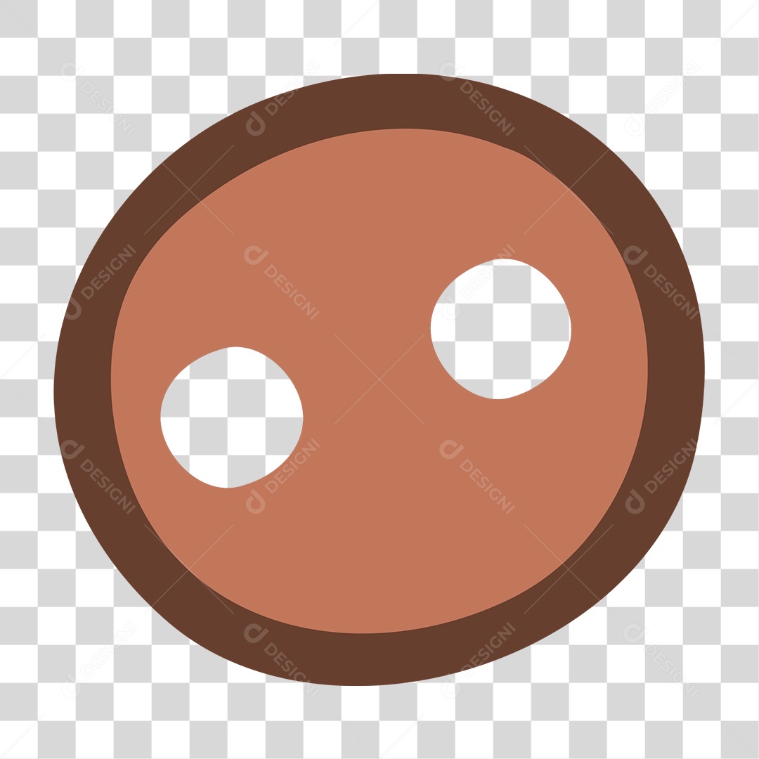 Botão Marrom PNG Transparente