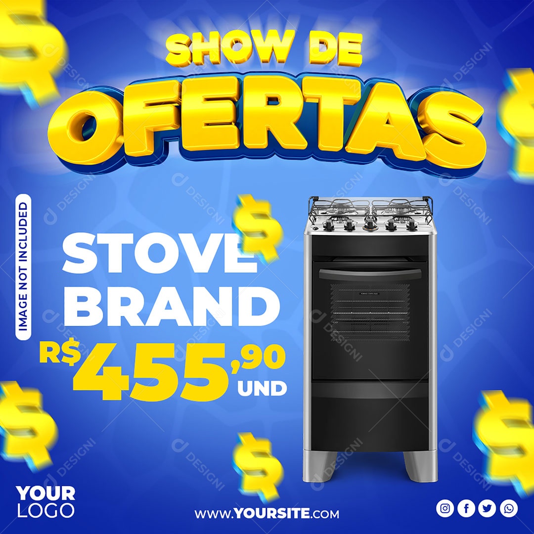 Shows De Ofertas Promoções Eletromóveis Social Media PSD Editável