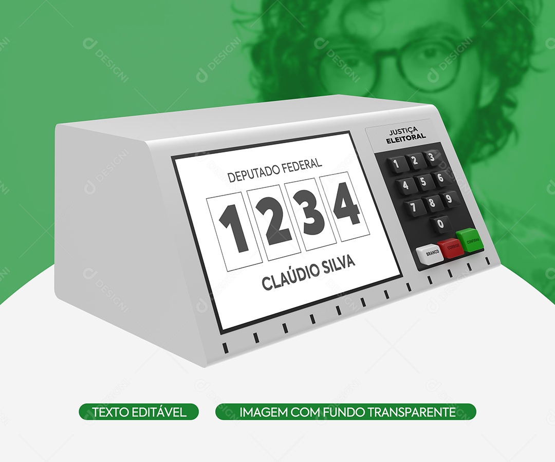 Urna de Eleições Política Social Media PSD Editável