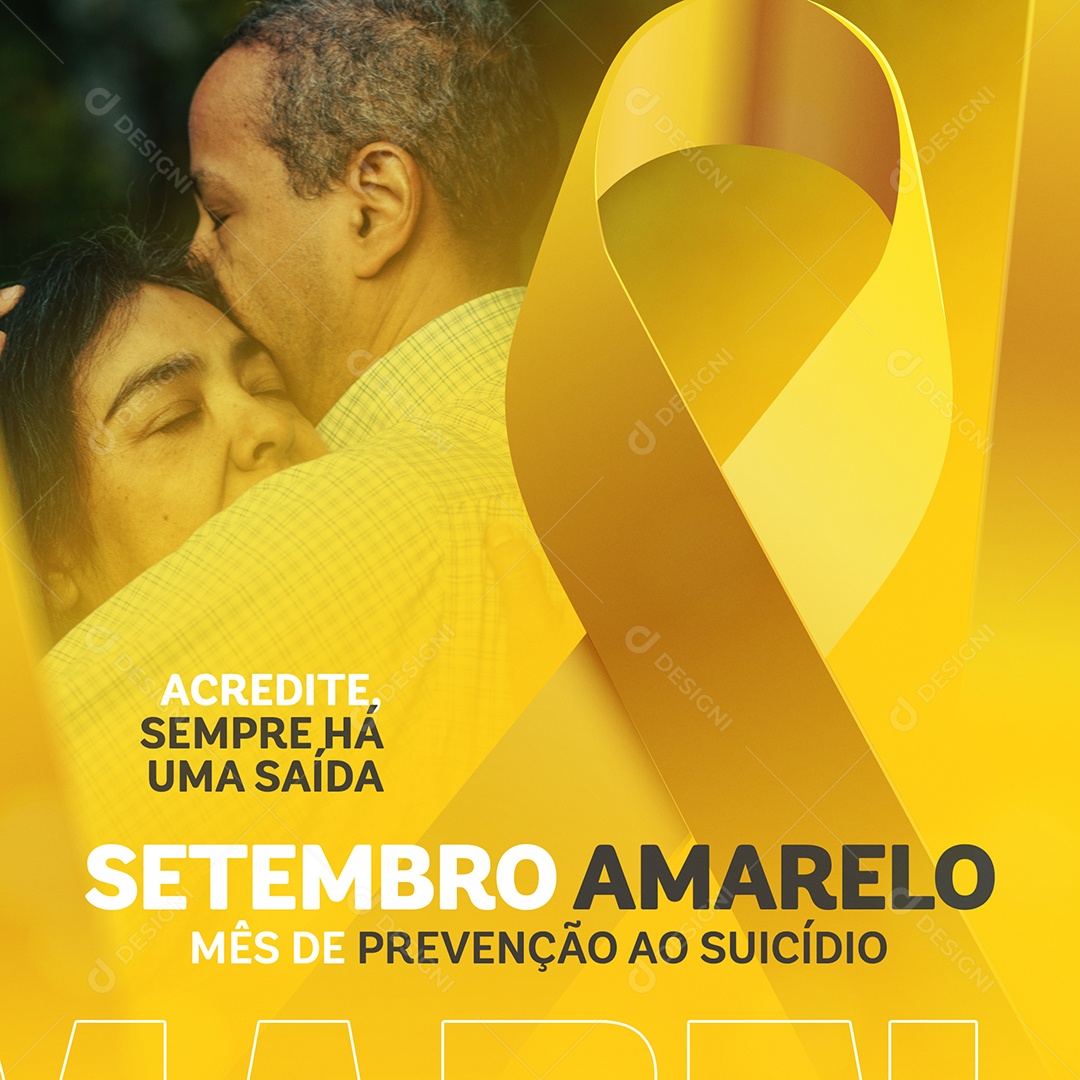 Acredite sempre há uma saída Setembro Amarelo Social Media PSD Editável