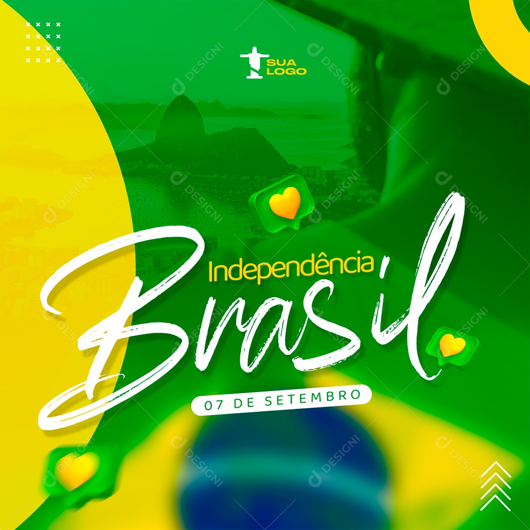 Social Media Dia da Independência do Brasil 7 de Setembro PSD Editável