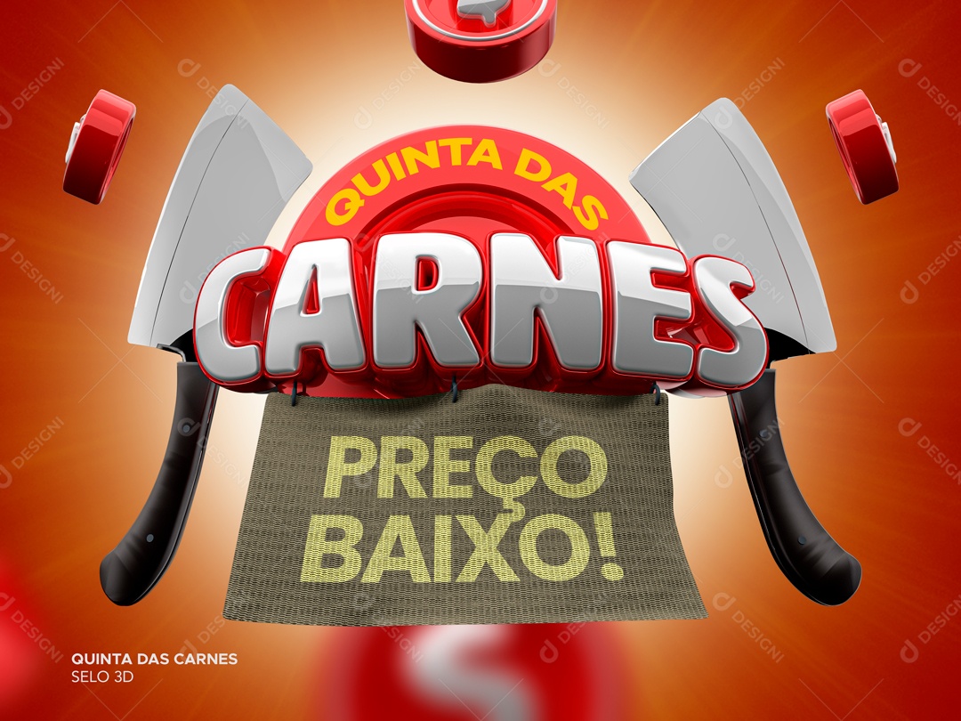 Selo 3D Para Composições Quinta Das Carnes Preço Baixo PSD