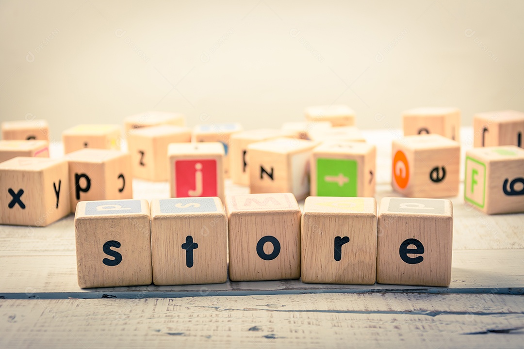 Word store madeira Cúbica na madeira