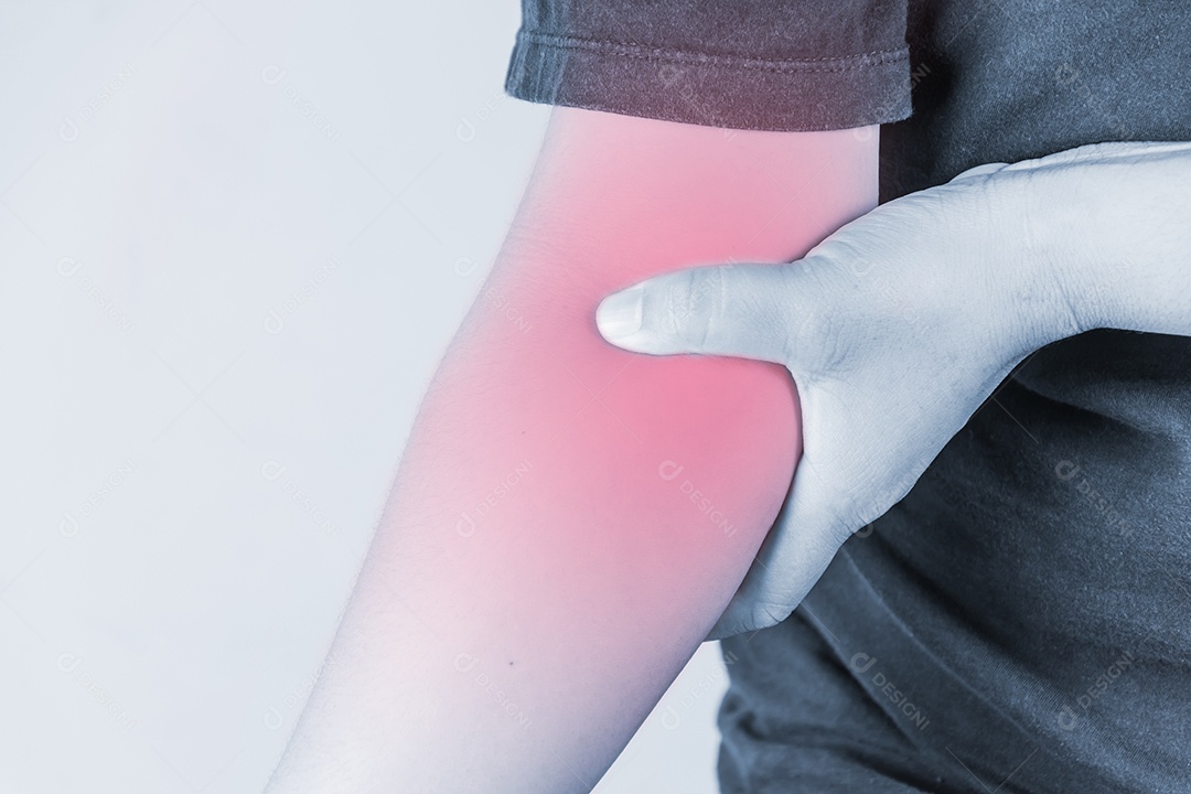 lesão de cotovelo em humanos. dor de cotovelo, dores nas articulações pessoas médicas