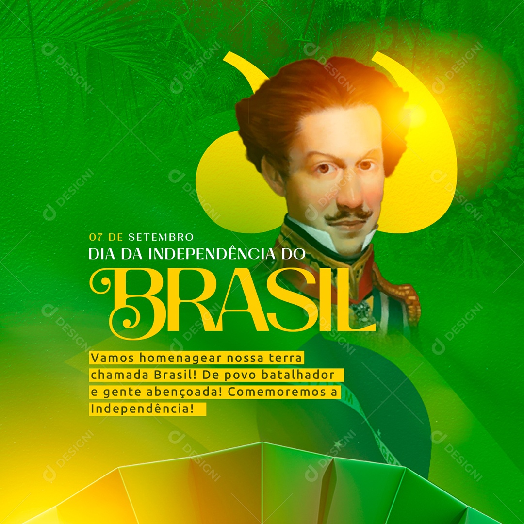 Vamos homenagear nossa Terra chamada Brasil Dia da Independência do Brasil Social Media PSD Editável