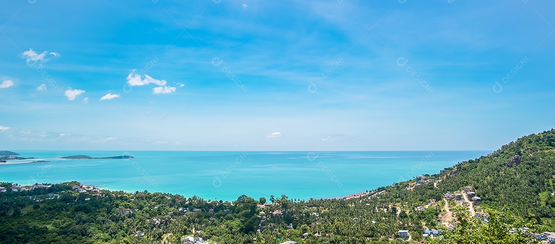 Cenário koh Samui ponto de vista no sul, Tailândia