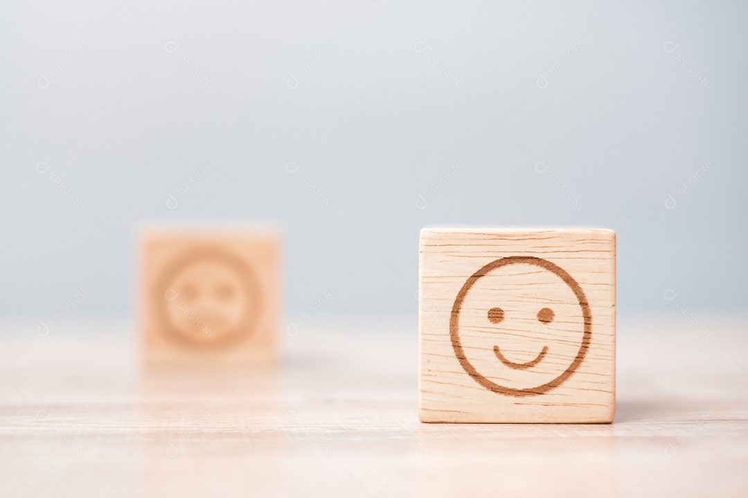 bloco de símbolo de estrela sobre fundo azul. Classificação de serviço, classificação