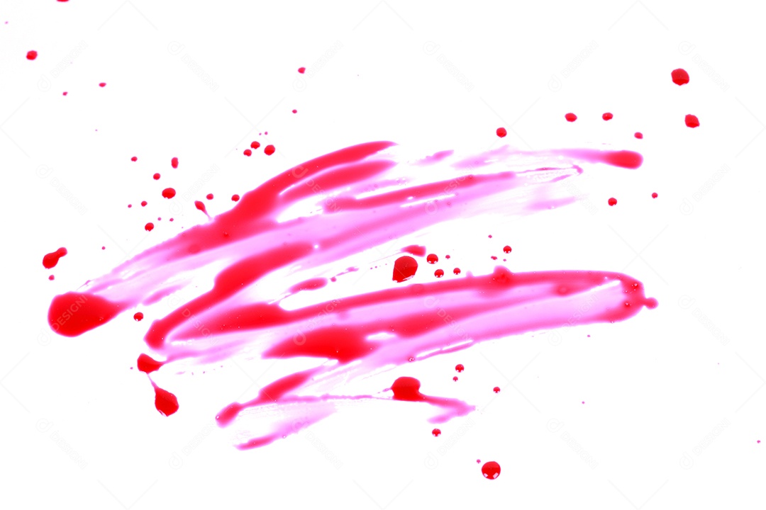 Manchas de sangue vermelho sobre fundo isolado branco Halloween