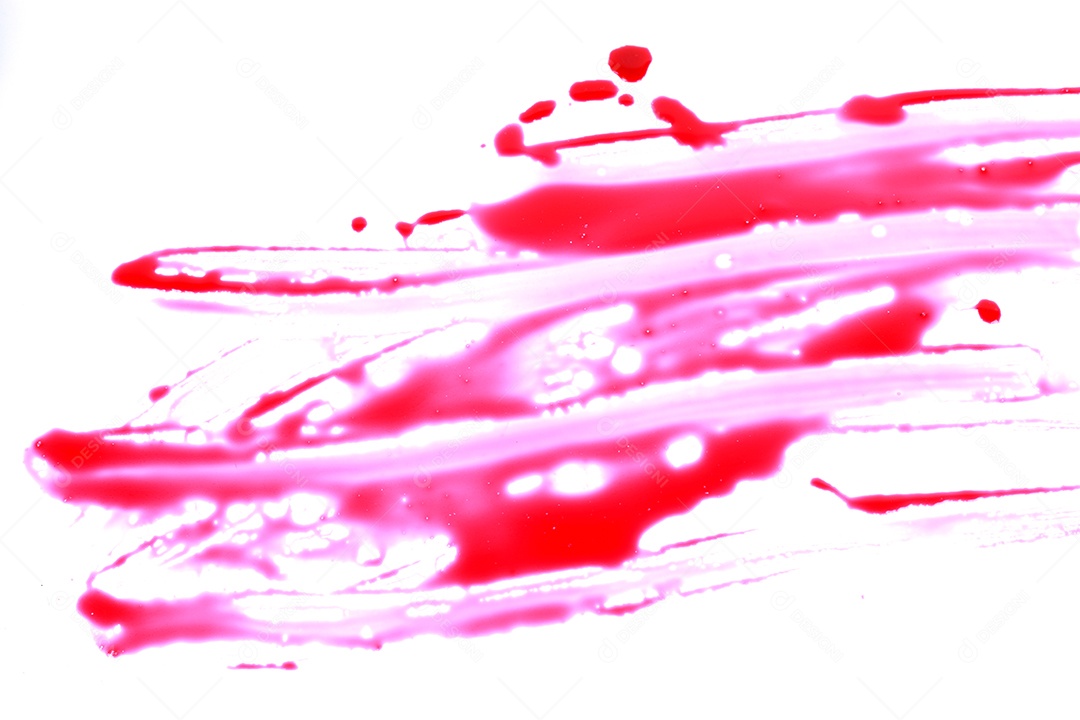 Manchas de sangue vermelho sobre fundo isolado branco Halloween