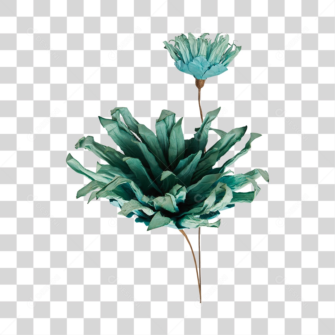 Flor De Papel Verde PNG Transparente