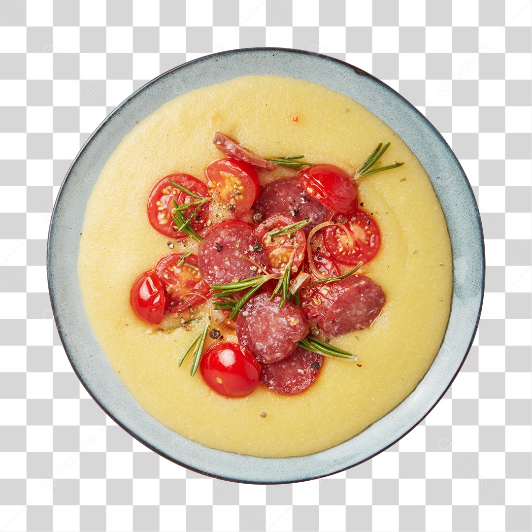 Prato De Mingaul Com Tomate e Salames PNG Transparente