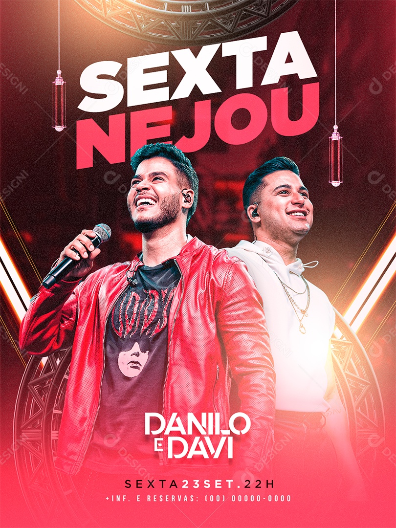 Sexta nejou  Danilo e Davi Flyer Social Media PSD Editável