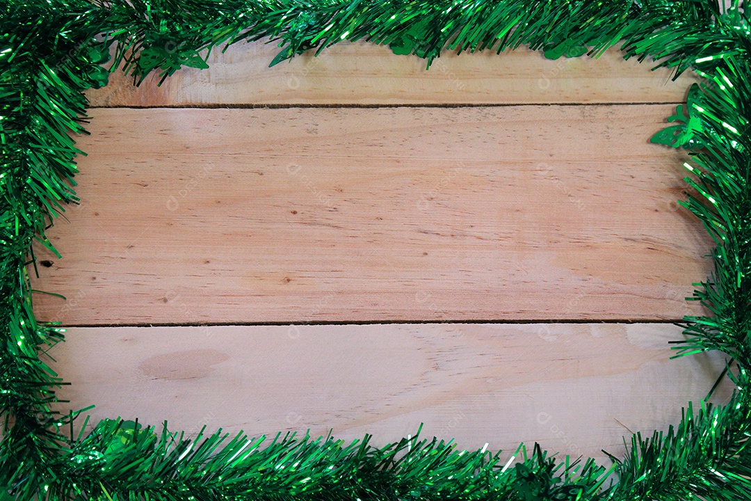 moldura de  festão verde natalino