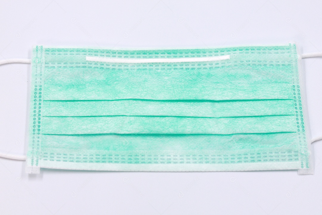 Máscara cirúrgica com tiras de borracha. máscara para cobrir a boca