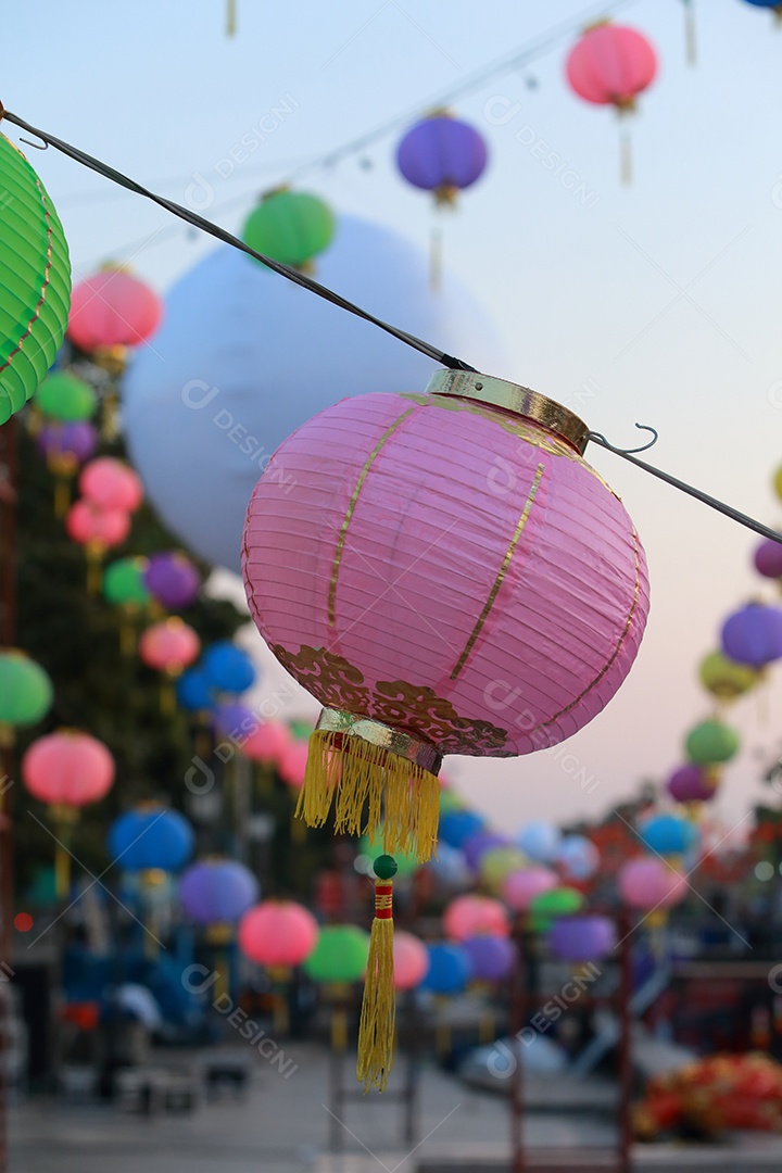 Lanterna de papel chinesa