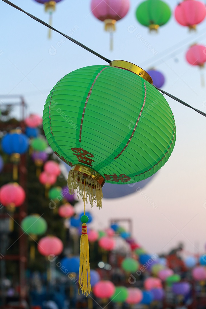 Lanterna de papel chinesa