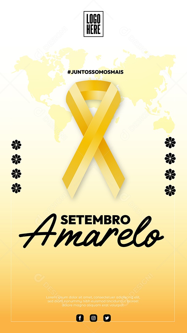 Story Setembro Amarelo desenho Vetores EPS