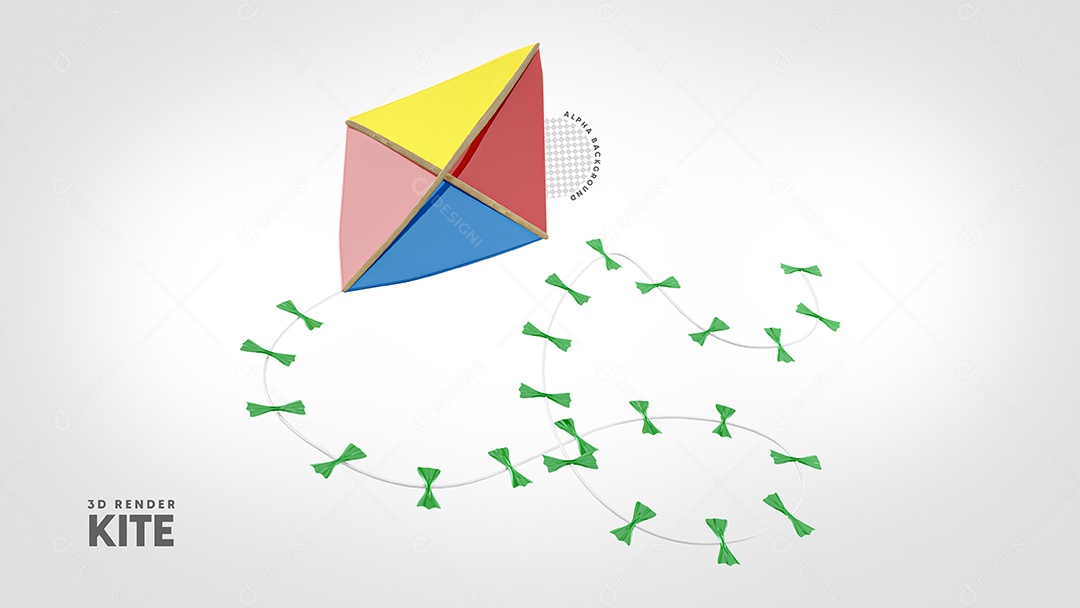 Pipa para o Dia Das Crianças Ilustração 3D para Composição PSD