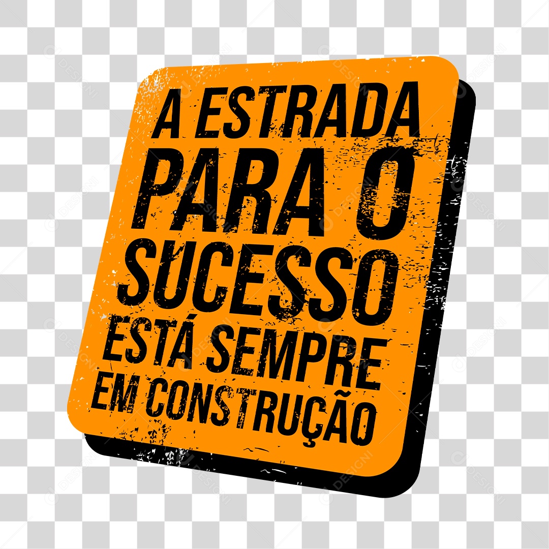 Lettering A Estrada Para O Sucesso EPS + PNG