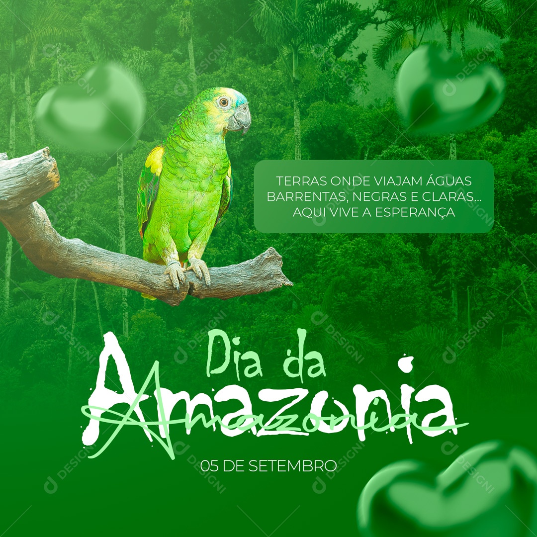 Social Media Dia da Amazónia 05 de Setembro PSD Editável