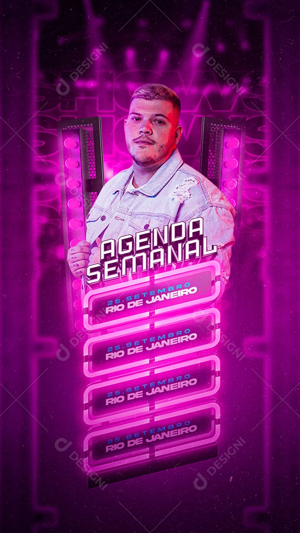 Story Agenda Semanal Ferrugem Flyer Social Media PSD Editável