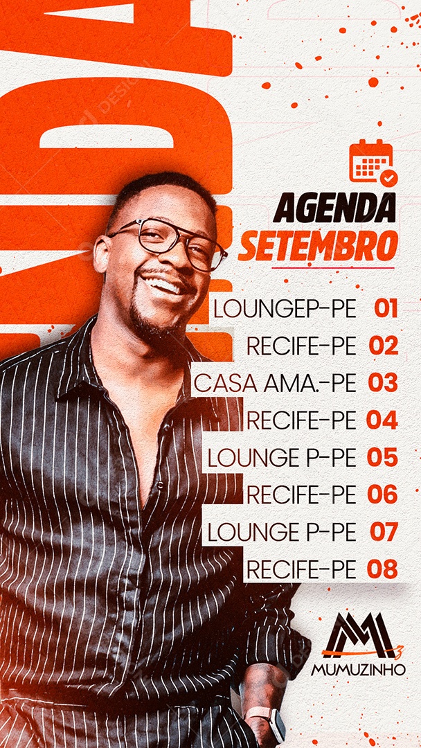 Story Agenda de Setembro Mumuzinho Flyer Social Media PSD Editável