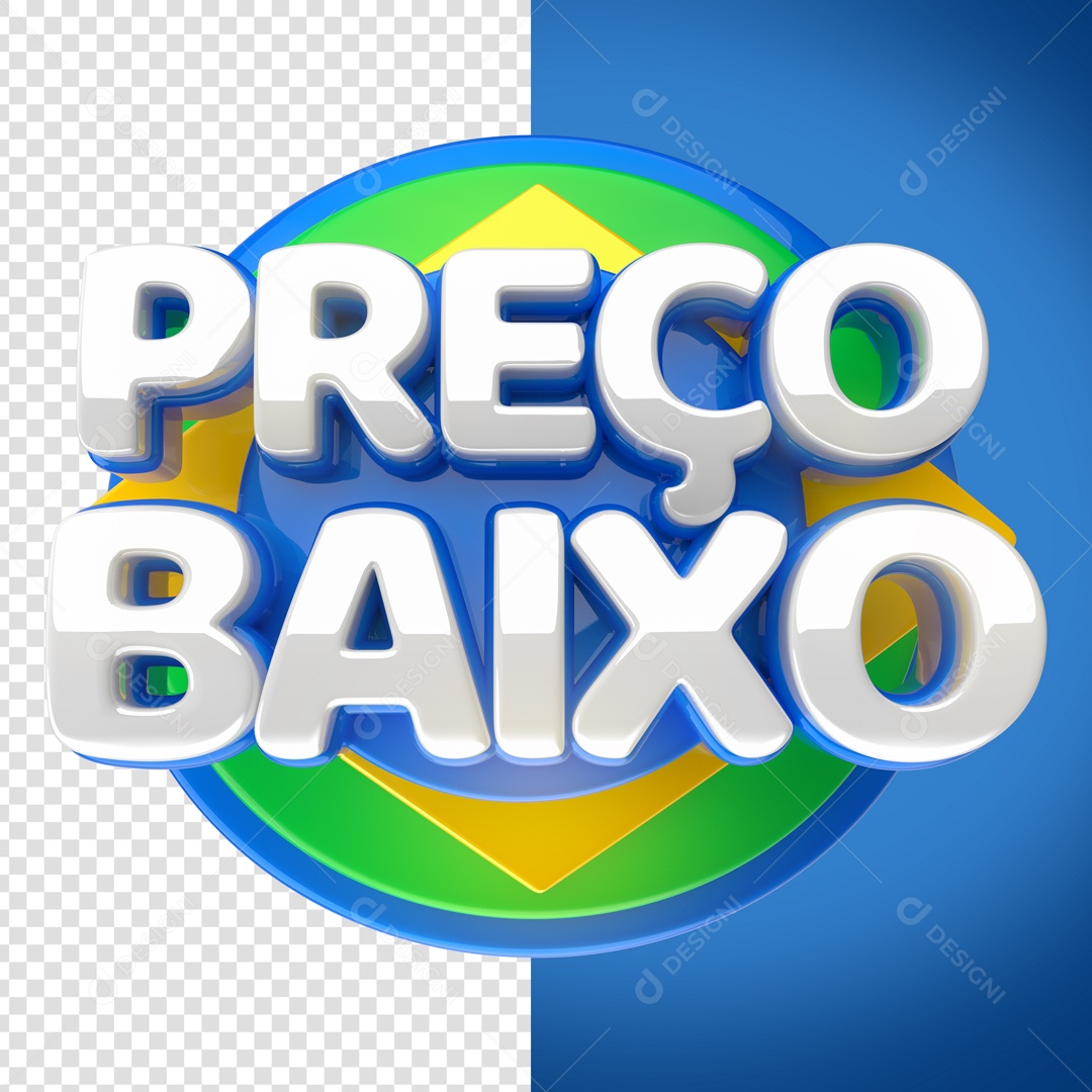 Selo 3D Preço Baixo PSD