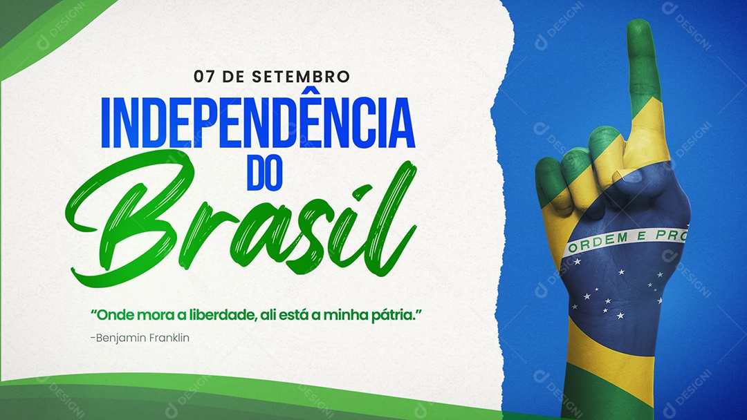 Social Media Banner 07 de Setembro Dia da Independência do Brasil PSD