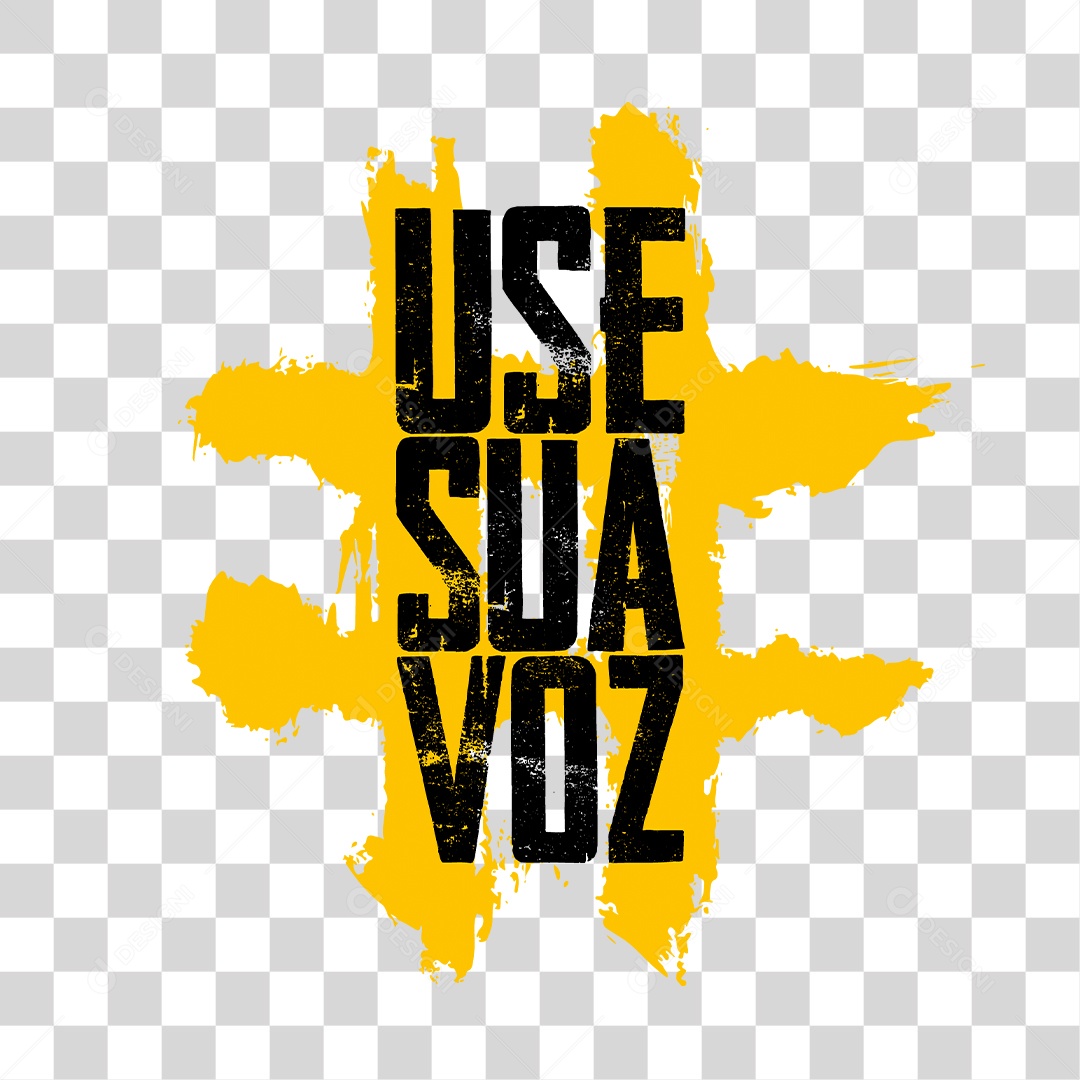 Lettering Use Sua Voz EPS + PNG