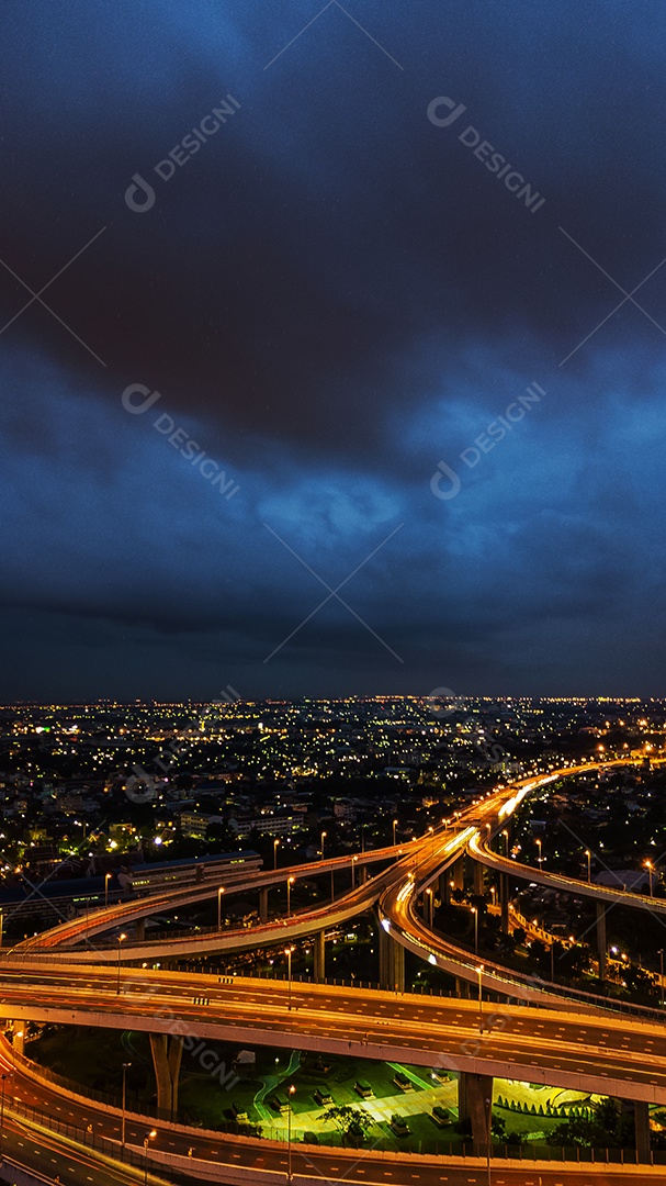 Ponte Rama 9 na Tailândia. O marco de Thailand.The símbolo