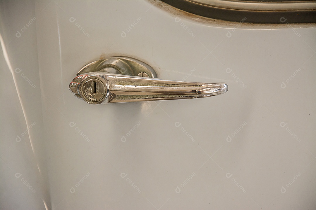 Maçaneta da porta do carro, carro antigo.