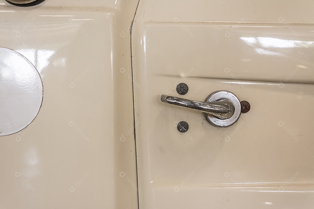 Maçaneta da porta do carro, carro antigo.