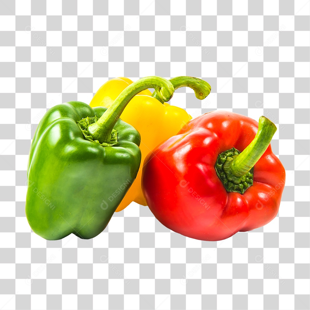 Hortaliças Pimentão Verde Vermelho Amarelo PNG Transparente