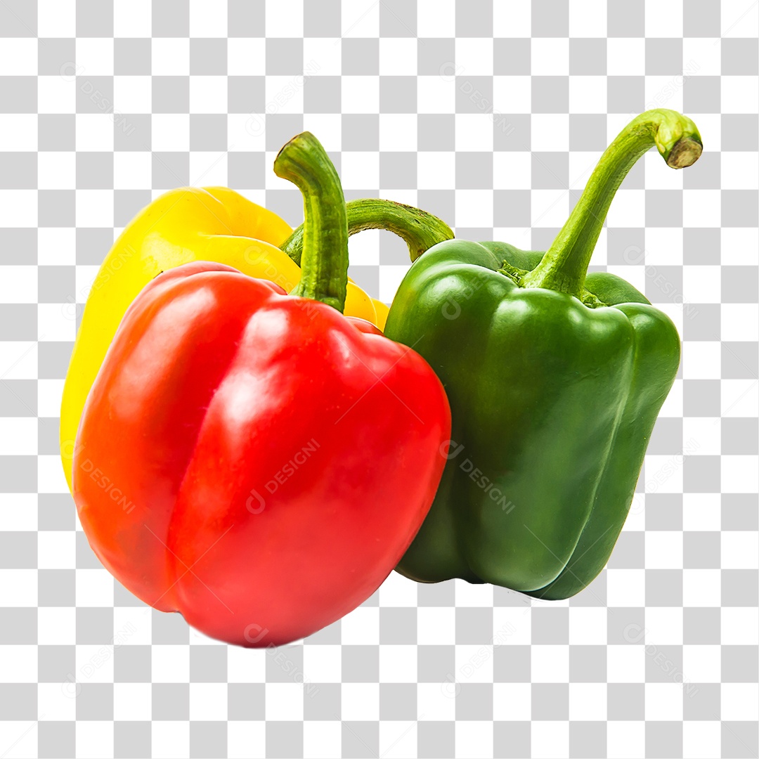Hortaliças Pimentão Verde Vermelho Amarelo PNG Transparente