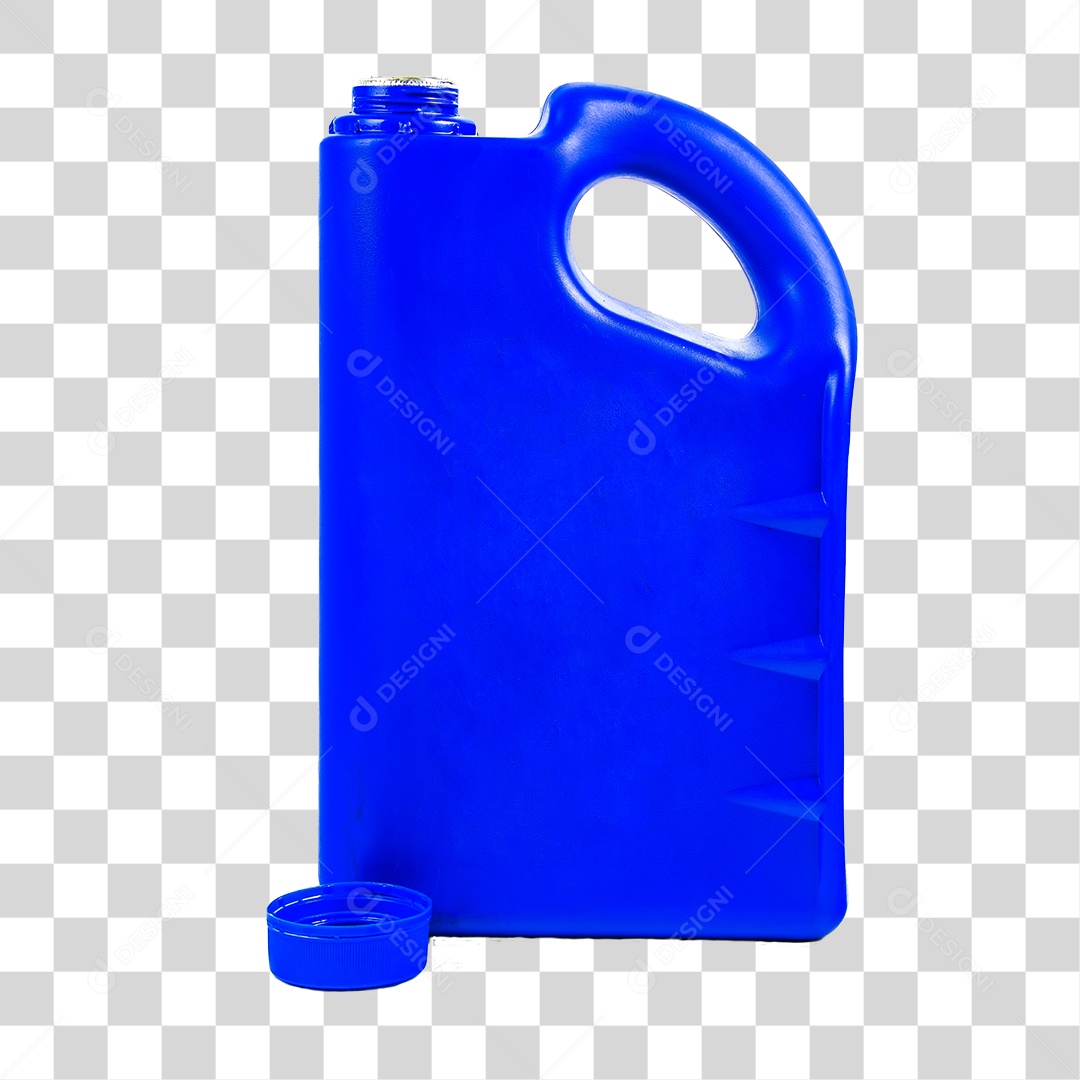 Galão Plástico Azul sem Fundo PNG Transparente