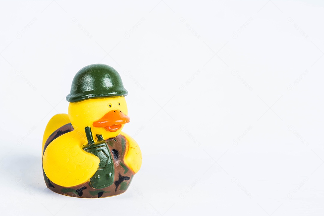 pato de banho no fundo branco brinquedo de pato Pato de borracha bonito