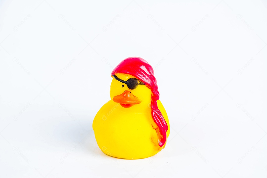 pato de banho no fundo branco brinquedo de pato de borracha bonito