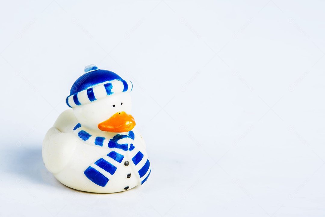 pato de banho no fundo branco brinquedo de pato de borracha bonito