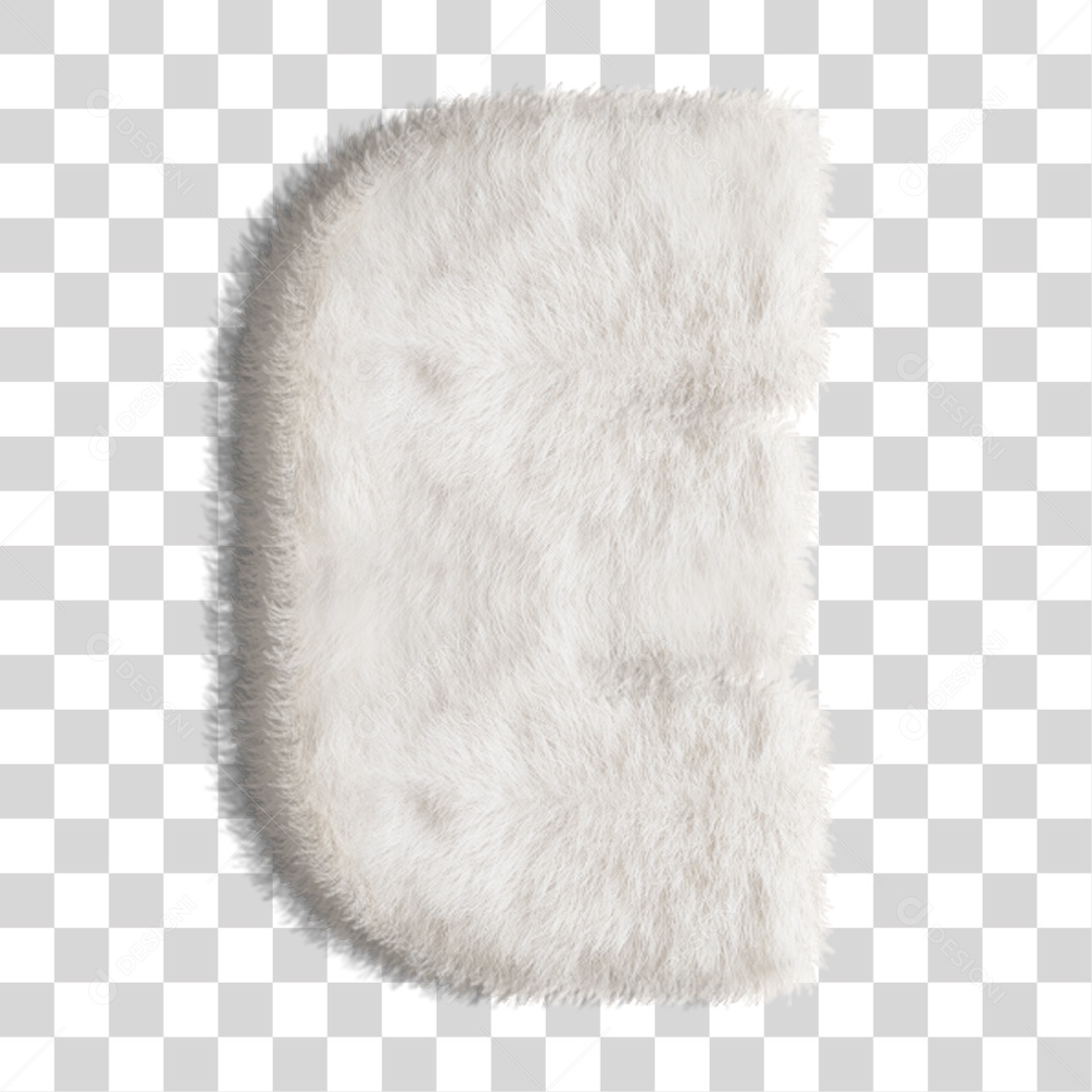 Elemento 3D Letra E Branca PNG Transparente