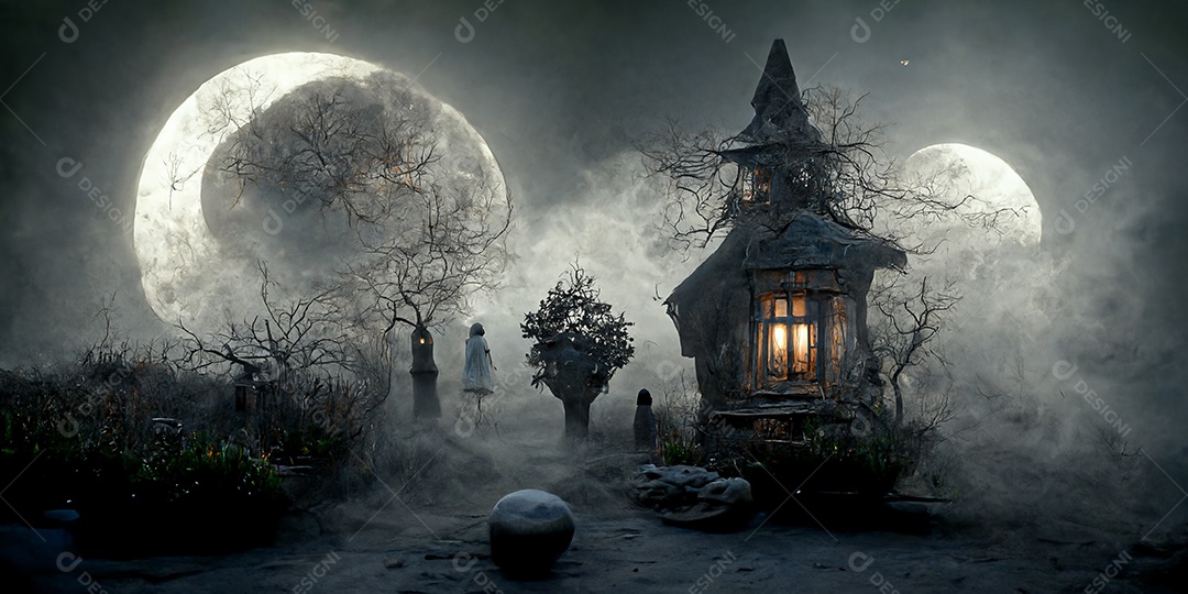 Cenário de Halloween