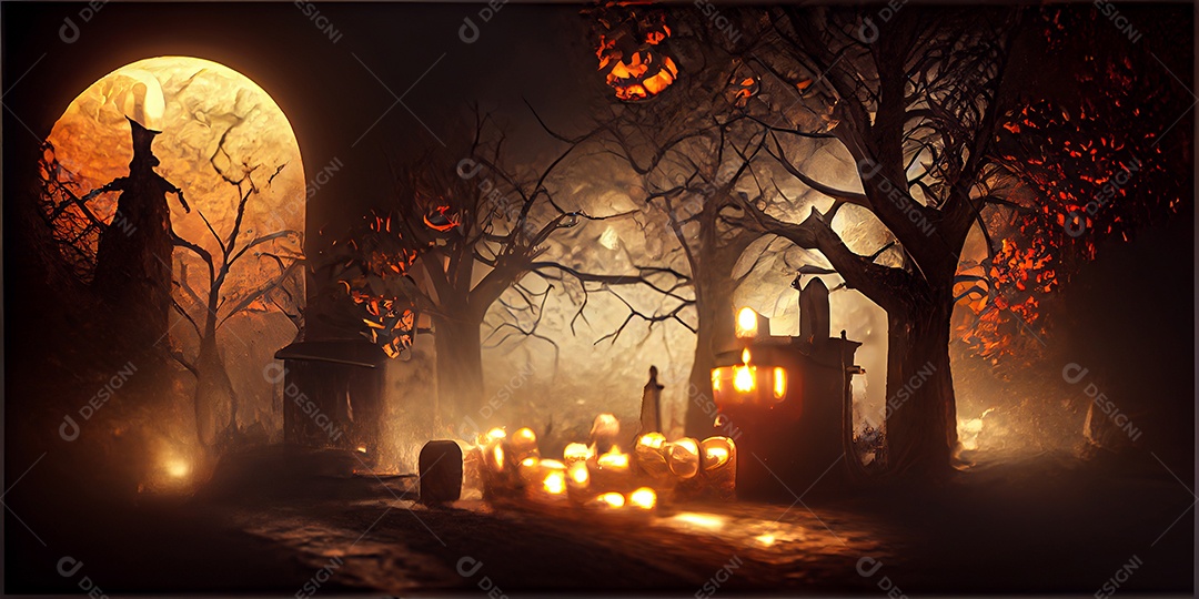 Cenário de Halloween