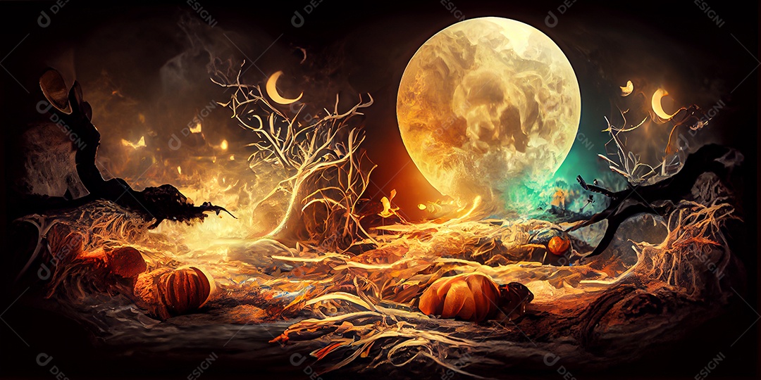 Cenário de Halloween