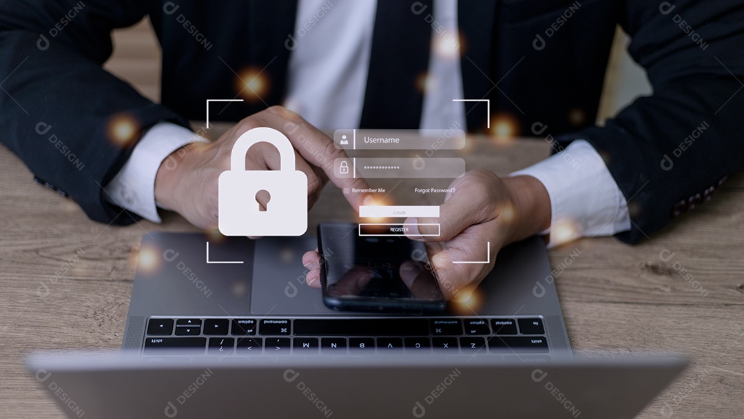 Conceito de segurança cibernética, segurança da informação e criptografia