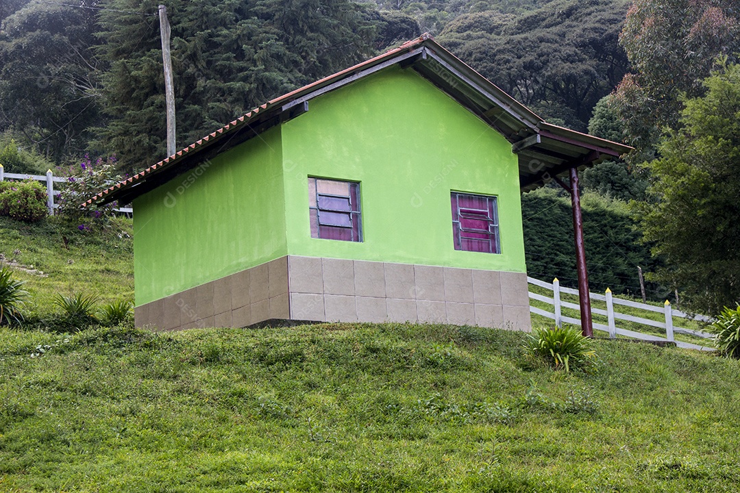 green house on the mountain